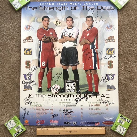 2002 FRESNO STATE MENS SOCCER SIGNED TEAM POSTER - Picture 11 of 11